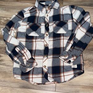 Boys size 8 Plaid Button-Up Shirt
